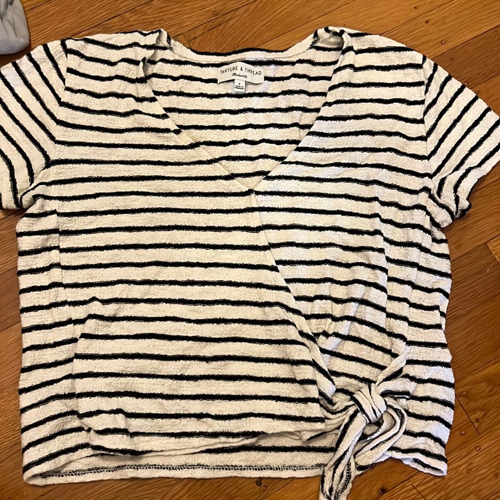 Black and White Madewell Short Sleeve, Small